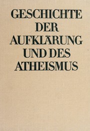 Front cover of Geschichte der Aufklärung und des Atheismus by Ley, Hermann