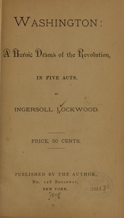 Front cover of Washington by Ingersoll Lockwood