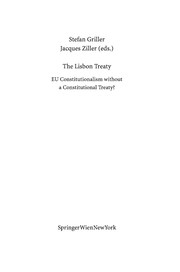 Cover of The Lisbon Treaty by Stefan Griller