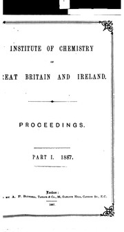 Cover of Journal of the Royal Institute of Chemistry by Royal Institute of Chemistry