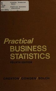 Cover of Practical business statistics by Frederick Emory Croxton