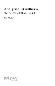 Cover of ANALYTICAL BUDDHISM: THE TWO-TIERED ILLUSION OF SELF by MIRI ALBAHARI