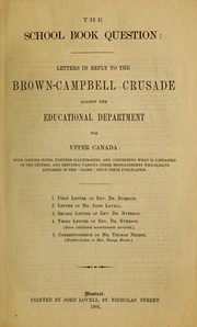 Front cover of The School book question by Egerton Ryerson