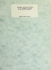 Front cover of Inelastic electron scattering in 28 Si between 4 MeV and 50 MeV excitation energy by Edward Echerd Hunter