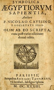 Front cover of Symbolica aegyptiorvm sapientia by Nicolas Caussin