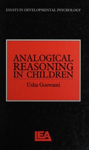 Cover of Analogical reasoning in children by Usha Goswami