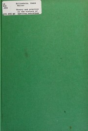 Front cover of Theory and practice in the history of American education by James W. Hillesheim