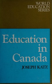 Cover of Education in Canada by Katz, Joseph
