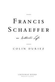 Front cover of Francis Schaeffer by Colin Duriez