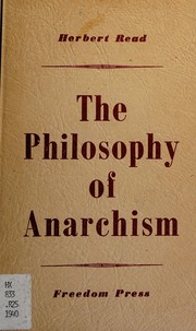 Front cover of The Philosophy of Anarchism by Herbert Edward Read