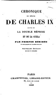 Front cover of Chronique du règne de Charles IX by Prosper Mérimée