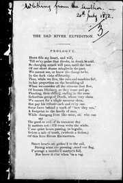 Cover of The Red River expedition by J. C. Major