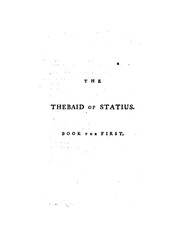 Front cover of The Thebaid of Statius by Publius Papinius Statius