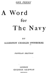 Front cover of A word for the navy by Algernon Charles Swinburne