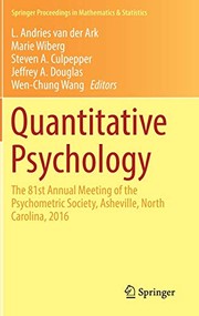 Front cover of Quantitative Psychology by L. Andries van der Ark