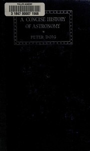 Front cover of A concise history of astronomy by Doig, Peter