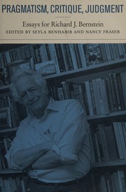 Front cover of Pragmatism, critique, judgment by Richard J. Bernstein
