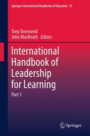 Front cover of International Handbook of Leadership for Learning by Tony Townsend