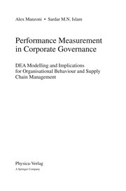 Cover of Performance Measurement in Corporate Governance by Sardar M. N. Islam