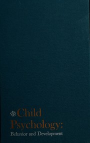 Cover of Child psychology: behavior & development by Ronald C. Johnson