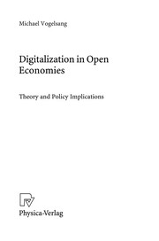 Cover of Digitalization in open economies by Michael Vogelsang