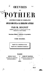 Cover of Œuvres de Pothier by Robert Joseph Pothier