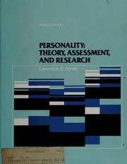 Front cover of Pervin Personality - Theory Assessment and Research by Lawrence A. Pervin