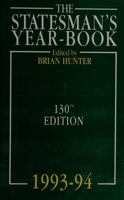 Cover of The Statesman's year-book by Brian Hunter