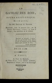 Front cover of Le gateau des rois by Destival de Braban.