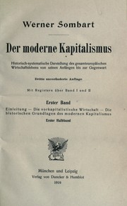 Front cover of Der moderne Kapitalismus by Werner Sombart