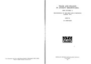 Front cover of Trade and finance in ancient Mesopotamia by MOS Symposium (1st 1997 Leiden, Netherlands)