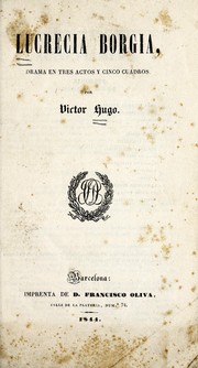 Cover of Lucrecia Borgia by Victor Hugo