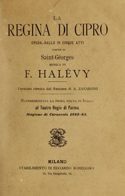 Cover of Reine de Chypre by F. Halévy