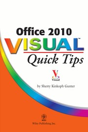Cover of Office 2010 visual quick tips by Sherry Kinkoph Gunter