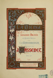 Cover of La Vierge by Jules Massenet