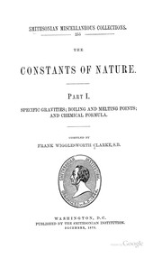 Cover of The Constants of Nature by Frank Wigglesworth Clarke