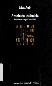 Cover of Antología traducida by Max Aub