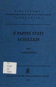 Front cover of P. Papini Stati Achilleis by Publius Papinius Statius
