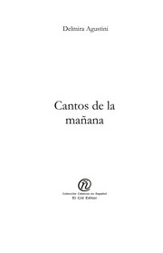 Front cover of Cantos de la man ana by Delmira Agustini