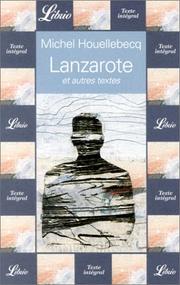 Front cover of Lanzarote et autres textes by Michel Houellebecq