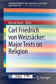 Cover of Carl Friedrich von Weizsäcker : Major Texts on Religion by Konrad Raiser