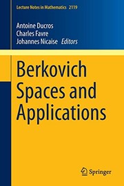 Cover of Berkovich Spaces and Applications by Antoine Ducros