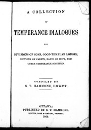 Front cover of A Collection of temperance dialogues by Unknown
