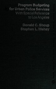 Front cover of Program budgeting for urban police services by Donald C. Shoup