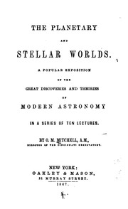 Cover of The planetary and stellar worlds by Ormsby MacKnight Mitchel