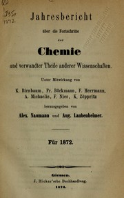Front cover of Jahresbericht über die Fortschritte der reinen, pharmaceutischen und technischen Chemie, Physik, Mineralogie und Geologie by Unknown