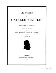 Cover of Le opere di Galileo Galilei by Galileo Galilei