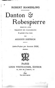 Cover of Danton und Robespierre by Robert Hamerling
