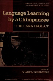 Cover of Language learning by a chimpanzee by Duane M. Rumbaugh
