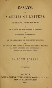 Cover of Essays by John Foster